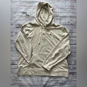 Todd Snyder beige hooded pullover sweater cozy 100% cotton XXL